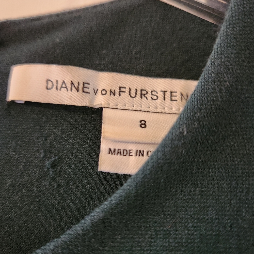 Diane Von Furstenberg Savri Dress in Forest Green 8 - Picture 6 of 9